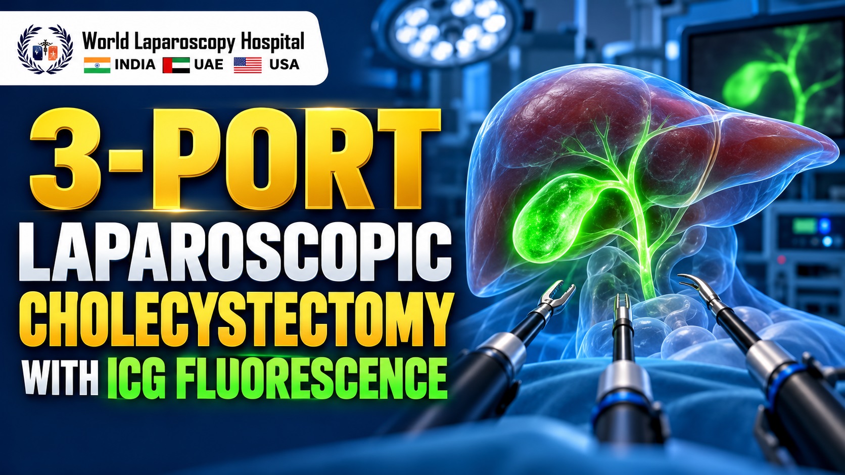 3-Port Laparoscopic Cholecystectomy with ICG Fluorescence by Dr. R.K. Mishra