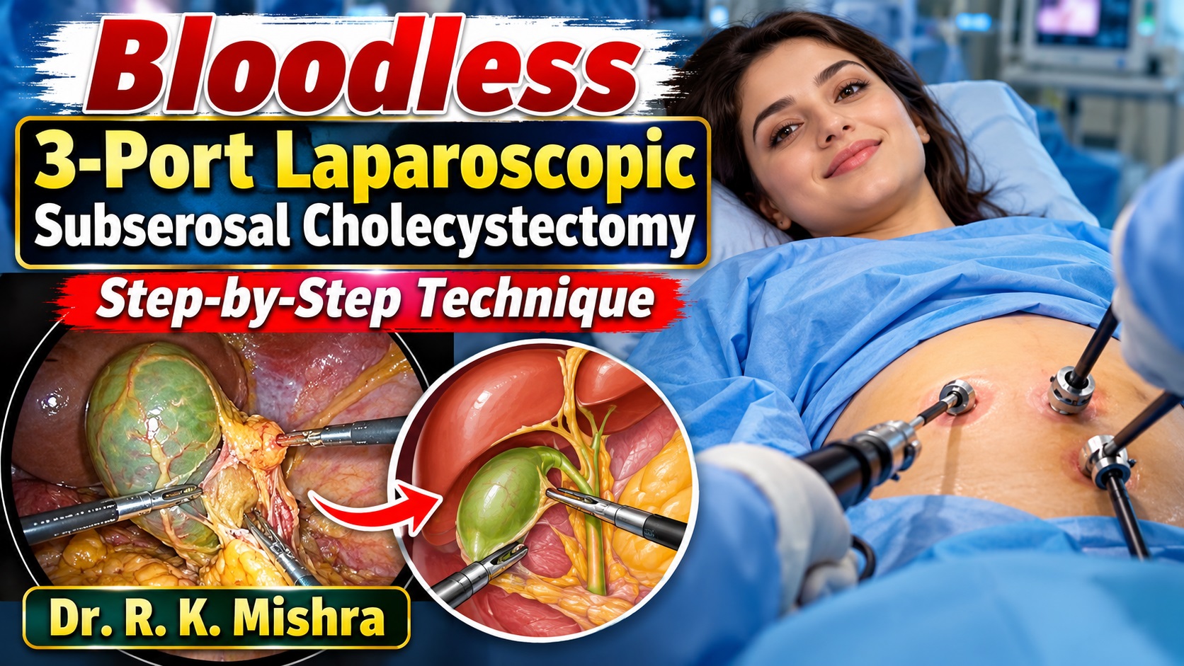 3-Port Laparoscopic Subserosal Cholecystectomy | Step-by-Step Technique